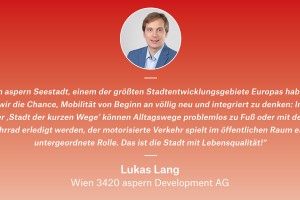 Lukas Lang, Mobilitätsexperte bei der Wien 3420 AG, mit einem Zitat